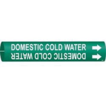 "Domestic Cold Water" Pipe Marker