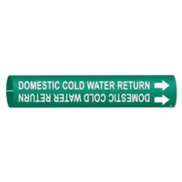 "Domestic Cold Water Return" Pipe Marker