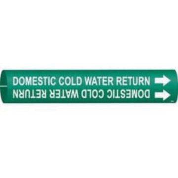 "Domestic Cold Water Return" Pipe Marker