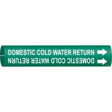 "Domestic Cold Water Return" Pipe Marker