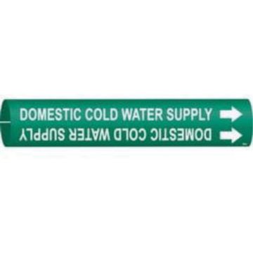 "Domestic Cold Water Supply" Pipe Marker