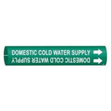 "Domestic Cold Water Supply" Pipe Marker