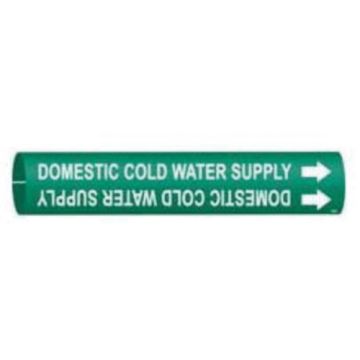"Domestic Cold Water Supply" Pipe Marker