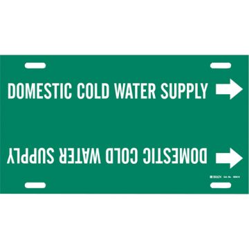 "Domestic Cold Water Supply" Pipe Marker