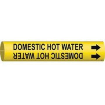 "Domestic Hot Water" Pipe Marker
