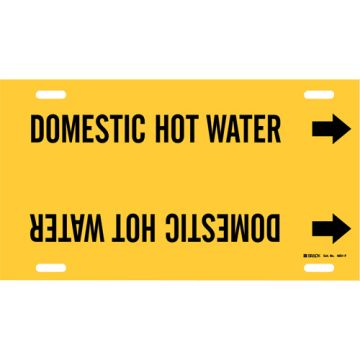 "Domestic Hot Water" Pipe Marker