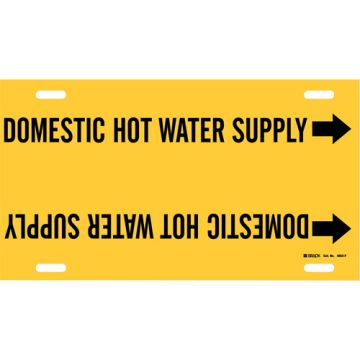 "Domestic Hot Water Supply" Pipe Marker