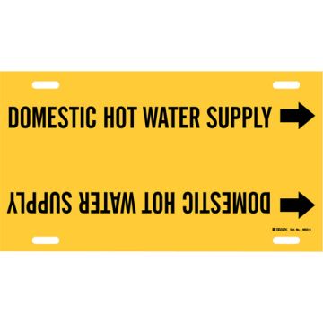 "Domestic Hot Water Supply" Pipe Marker