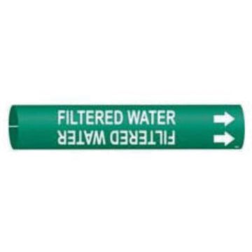 "Filtered Water" Pipe Marker