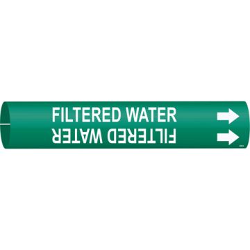 "Filtered Water" Pipe Marker