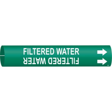 "Filtered Water" Pipe Marker