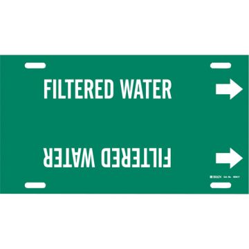 "Filtered Water" Pipe Marker