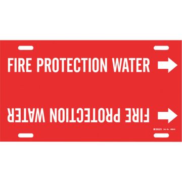 "Fire Protection Water" Pipe Marker
