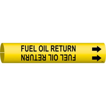 "Fuel Oil Return" Pipe Marker