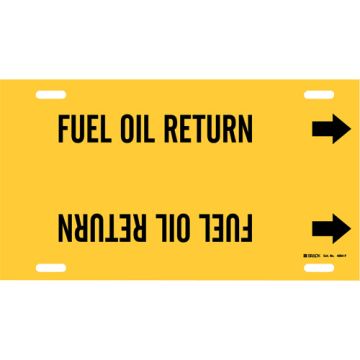 "Fuel Oil Return" Pipe Marker