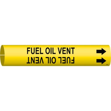 "Fuel Oil Vent" Pipe Marker