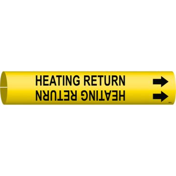 "Heating Return" Pipe Marker