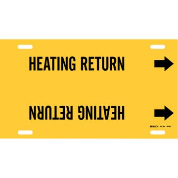"Heating Return" Pipe Marker