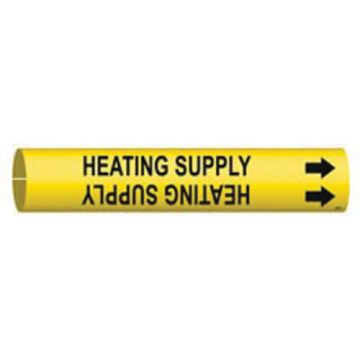 "Heating Supply" Pipe Marker