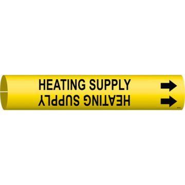 "Heating Supply" Pipe Marker