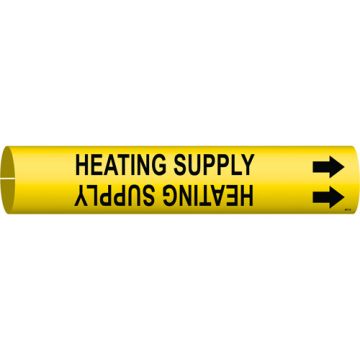 "Heating Supply" Pipe Marker