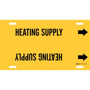 "Heating Supply" Pipe Marker