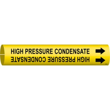 "High Pressure Condensate" Pipe Marker