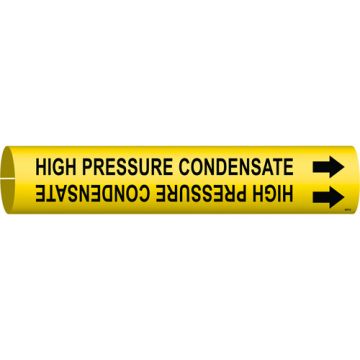 "High Pressure Condensate" Pipe Marker