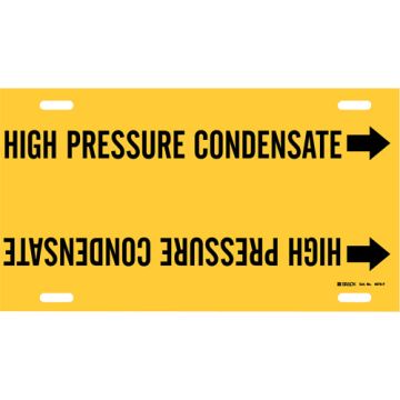 "High Pressure Condensate" Pipe Marker