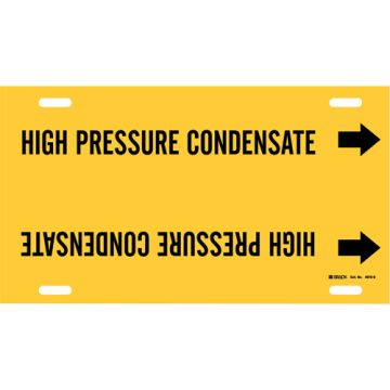 "High Pressure Condensate" Pipe Marker