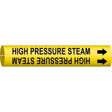 "High Pressure Steam" Pipe Marker