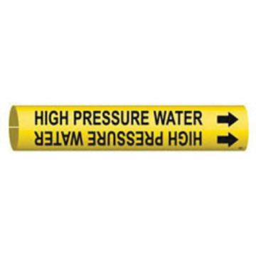 "High Pressure Water" Pipe Marker