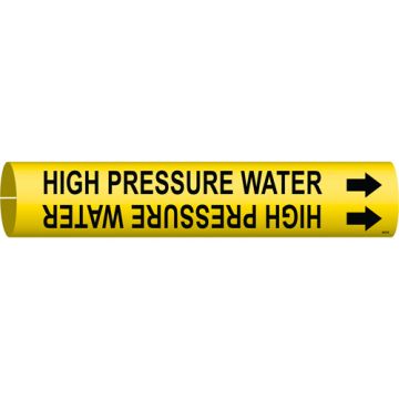 "High Pressure Water" Pipe Marker