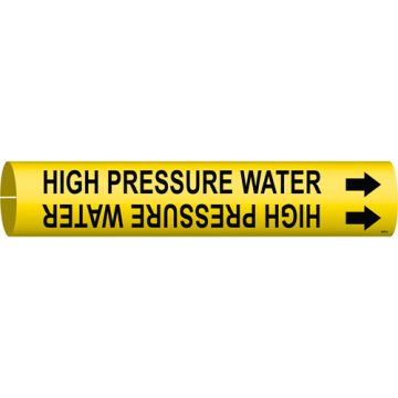 "High Pressure Water" Pipe Marker