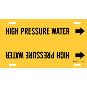 "High Pressure Water" Pipe Marker