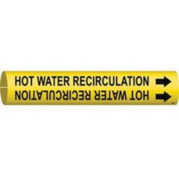 "Hot Water Recirculation" Pipe Marker