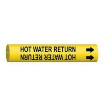 "High Pressure Return" Pipe Marker