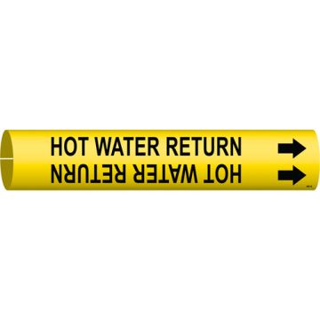 "High Pressure Return" Pipe Marker