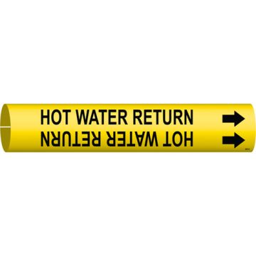 "High Pressure Return" Pipe Marker