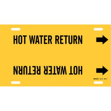 "Hot Water Return" Pipe Marker