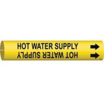 "Hot Water Supply" Pipe Marker