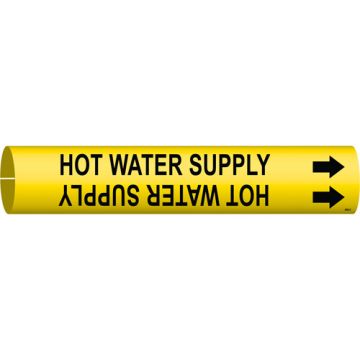 "Hot Water Supply" Pipe Marker