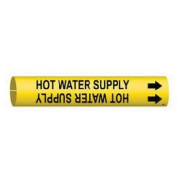 "Hot Water Supply" Pipe Marker