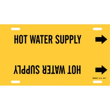 "Hot Water Supply" Pipe Marker