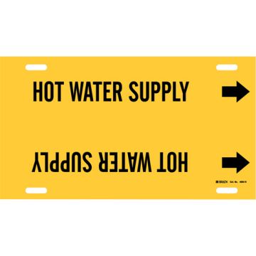 "Hot Water Supply" Pipe Marker