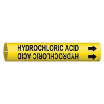 "Hydrochloric Acid" Pipe Marker
