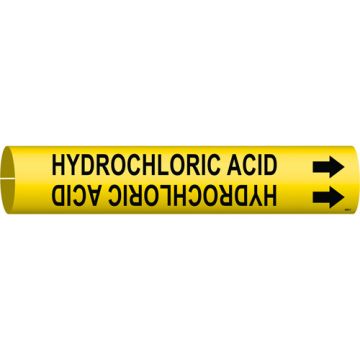 "Hydrochloric Acid" Pipe Marker
