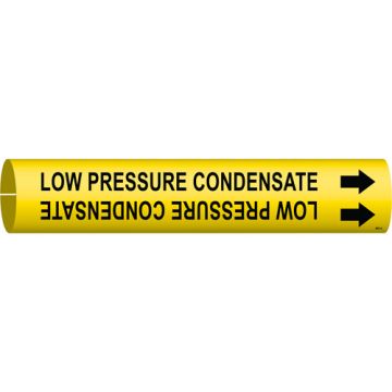 "Low Pressure Condensate" Pipe Marker