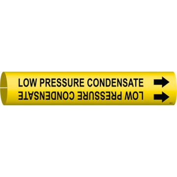 "Low Pressure Condensate" Pipe Marker
