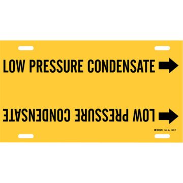 "Low Pressure Condensate" Pipe Marker